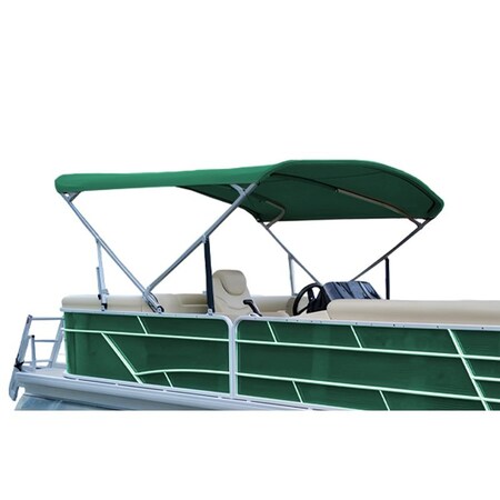 Eevelle 4 Bow Pontoon Bimini Top with Hardware 96in LONG, 54in HIGH, Fits 97in-103in Hunter Green SSE-544B103-FGR
